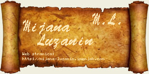 Mijana Lužanin vizit kartica